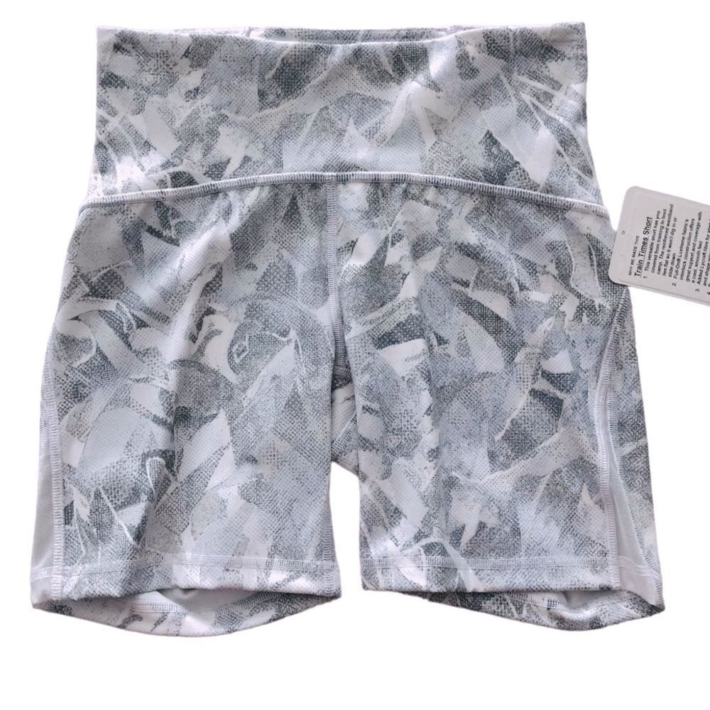 Lululemon Train Times Short 6" Jasmine White Multi / White Size 6 - Picture 7 of 11